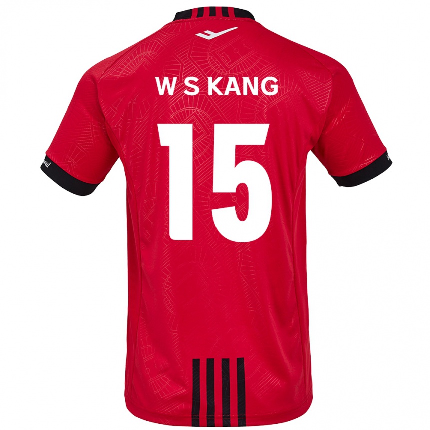 Kids Football Sang-Woo Kang #15 Red Black Home Jersey 2024/25 T-Shirt Australia