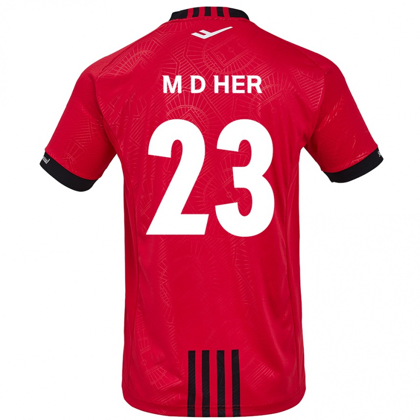 Kids Football Dong-Min Her #23 Red Black Home Jersey 2024/25 T-Shirt Australia