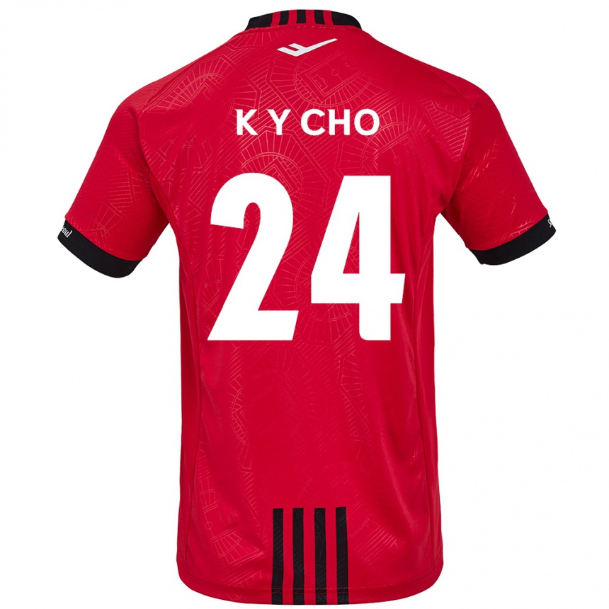 Kids Football Young-Kwang Cho #24 Red Black Home Jersey 2024/25 T-Shirt Australia