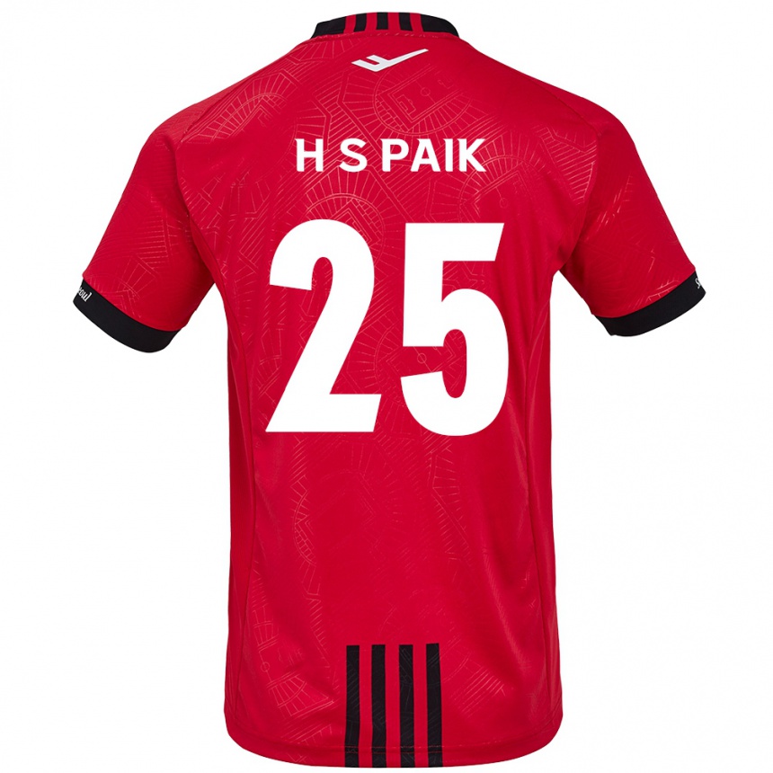 Kids Football Sang-Hoon Paik #25 Red Black Home Jersey 2024/25 T-Shirt Australia