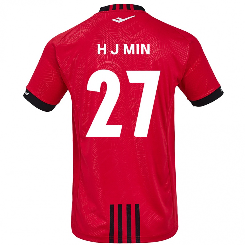 Kids Football Ji-Hoon Min #27 Red Black Home Jersey 2024/25 T-Shirt Australia