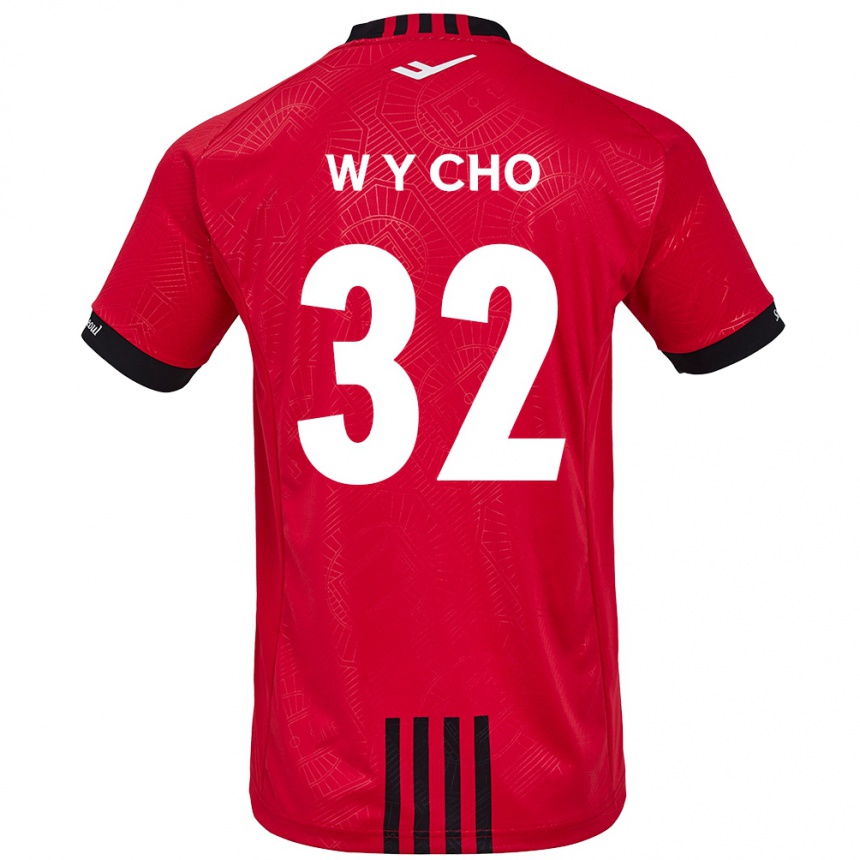 Kids Football Young-Wook Cho #32 Red Black Home Jersey 2024/25 T-Shirt Australia