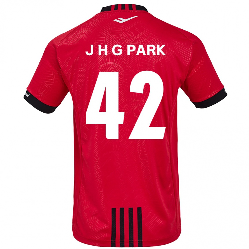 Kids Football Jang Han-Gyeol Park #42 Red Black Home Jersey 2024/25 T-Shirt Australia