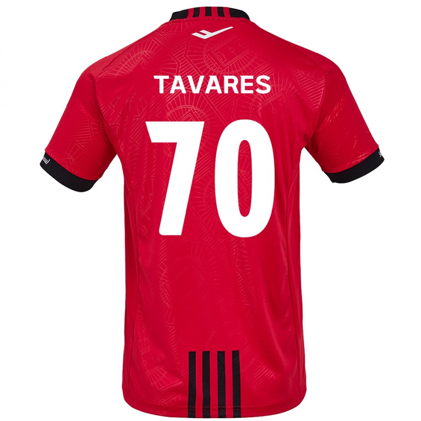 Kids Football Ronaldo Tavares #70 Red Black Home Jersey 2024/25 T-Shirt Australia