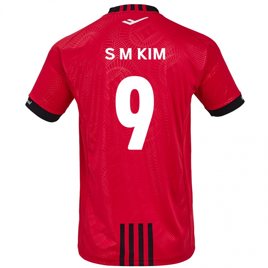 Kids Football Min-Sung Kim #9 Red Black Home Jersey 2024/25 T-Shirt Australia