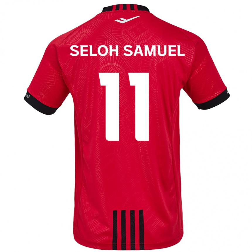 Kids Football Gbato Seloh Samuel #11 Red Black Home Jersey 2024/25 T-Shirt Australia