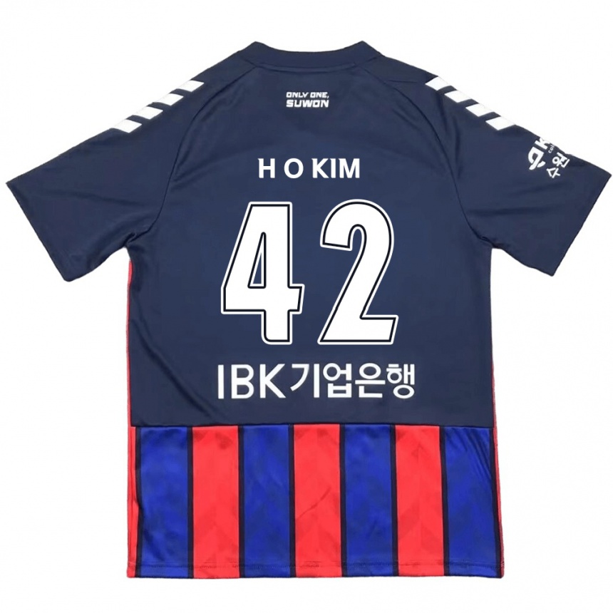 Kids Football One-Hyung Kim #42 Blue Red Home Jersey 2024/25 T-Shirt Australia