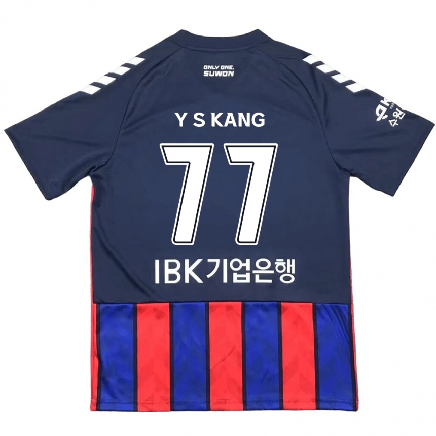 Kids Football Sang-Yun Kang #77 Blue Red Home Jersey 2024/25 T-Shirt Australia