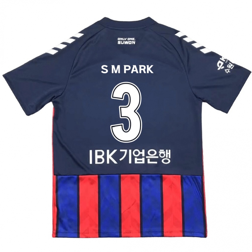 Kids Football Min-Seo Park #3 Blue Red Home Jersey 2024/25 T-Shirt Australia