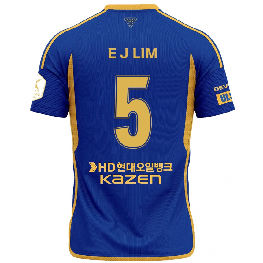 Kids Football Jong-Eun Lim #5 Blue Yellow Home Jersey 2024/25 T-Shirt Australia