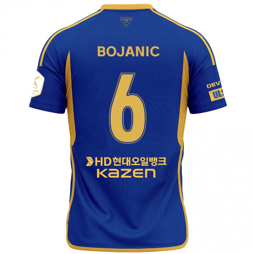 Kids Football Darijan Bojanic #6 Blue Yellow Home Jersey 2024/25 T-Shirt Australia