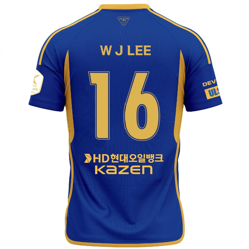 Kids Football Jae-Wook Lee #16 Blue Yellow Home Jersey 2024/25 T-Shirt Australia