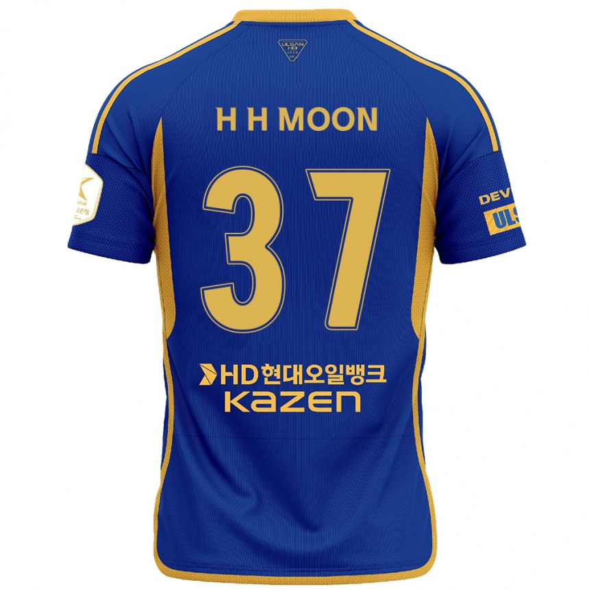 Kids Football Hyeon-Ho Moon #37 Blue Yellow Home Jersey 2024/25 T-Shirt Australia