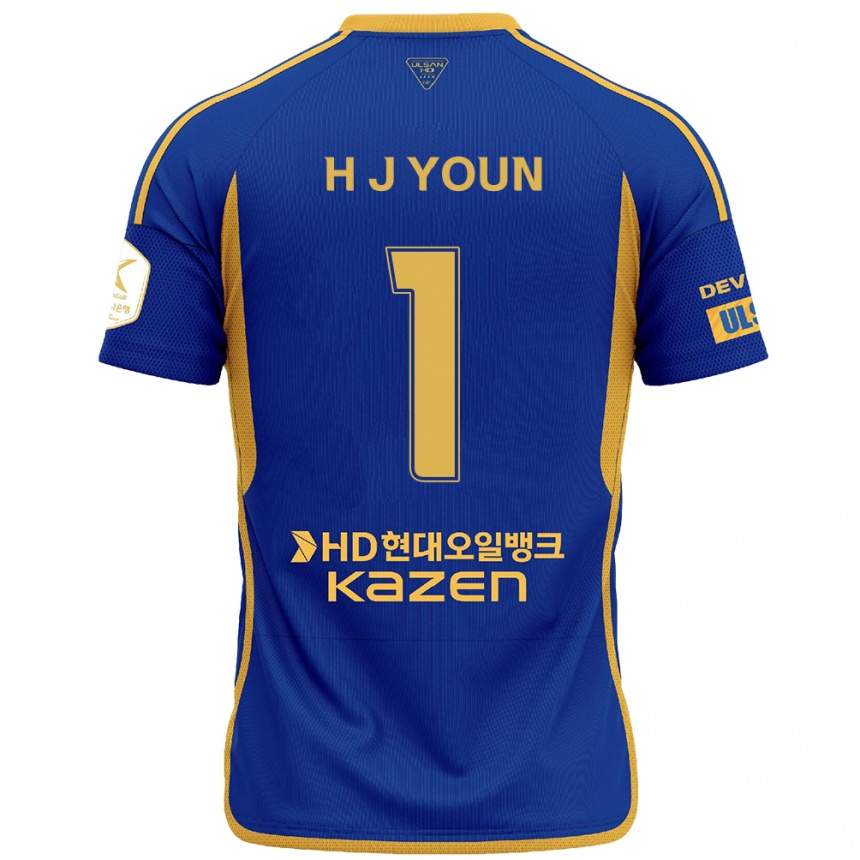 Kids Football Je-Hun Youn #1 Blue Yellow Home Jersey 2024/25 T-Shirt Australia