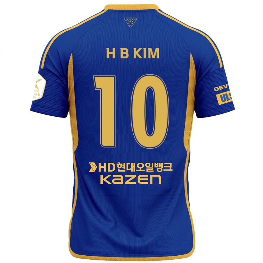 Kids Football Beom-Hwan Kim #10 Blue Yellow Home Jersey 2024/25 T-Shirt Australia