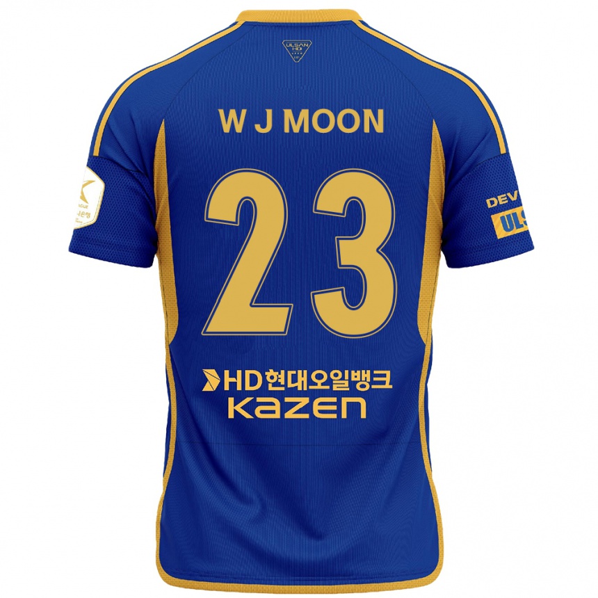 Kids Football Ji-Won Moon #23 Blue Yellow Home Jersey 2024/25 T-Shirt Australia