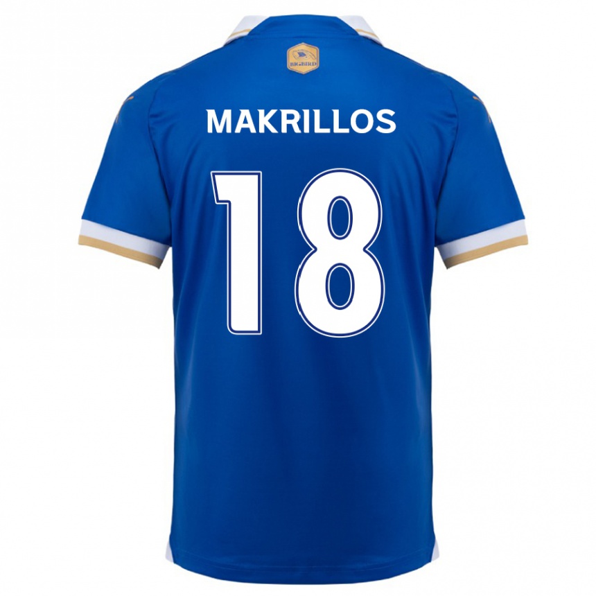 Kids Football Peter Makrillos #18 Blue White Home Jersey 2024/25 T-Shirt Australia