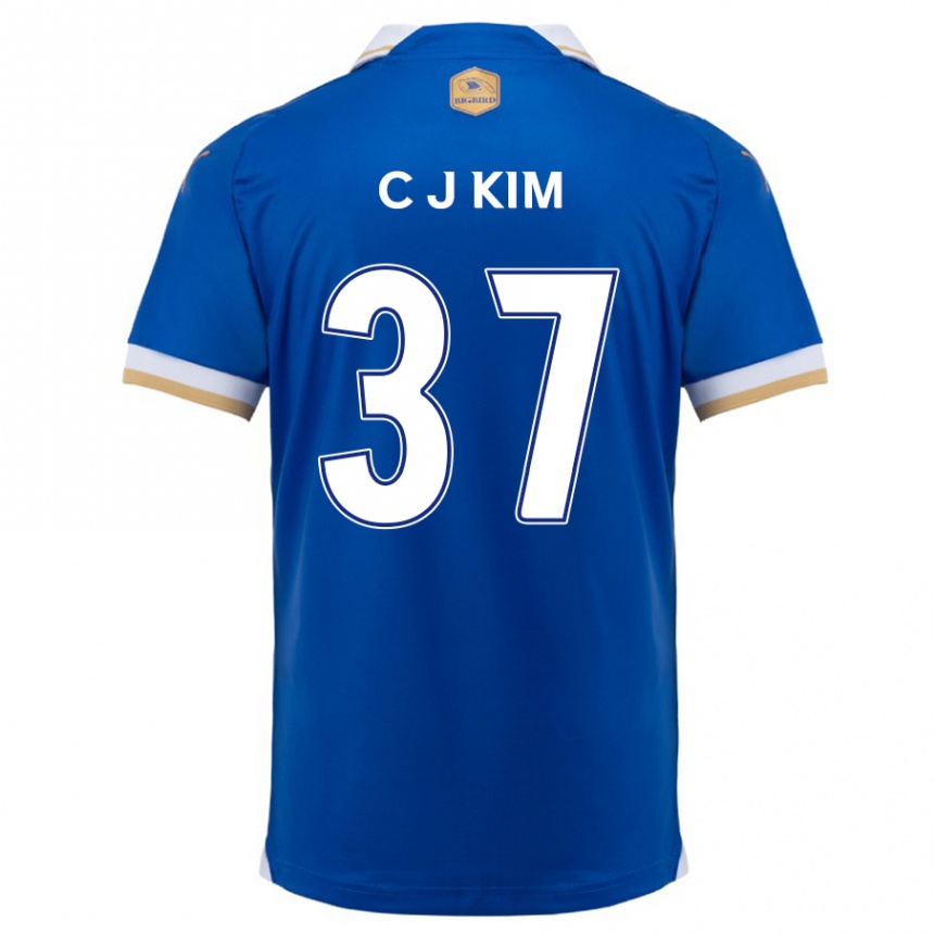 Kids Football Joo-Chan Kim #37 Blue White Home Jersey 2024/25 T-Shirt Australia