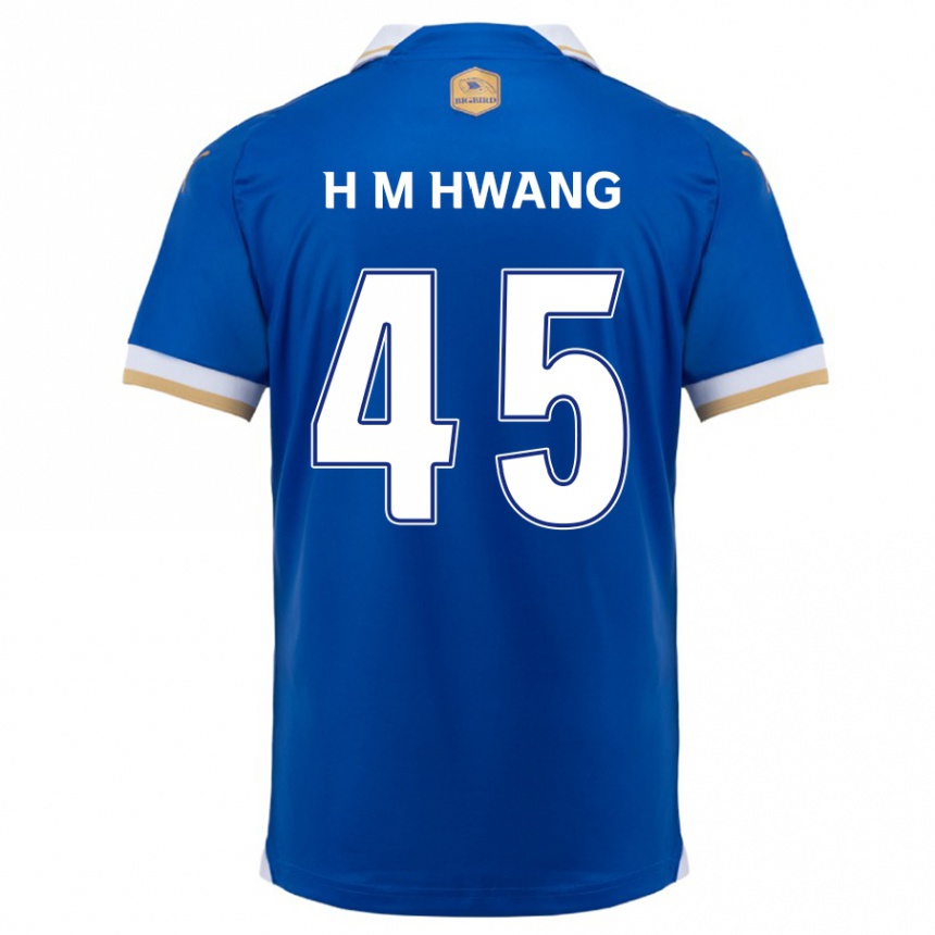 Kids Football Myung-Hyun Hwang #45 Blue White Home Jersey 2024/25 T-Shirt Australia