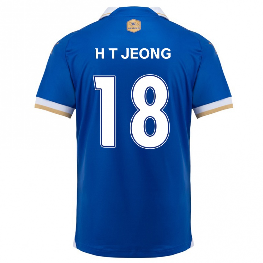 Kids Football Tae-Hwan Jeong #18 Blue White Home Jersey 2024/25 T-Shirt Australia