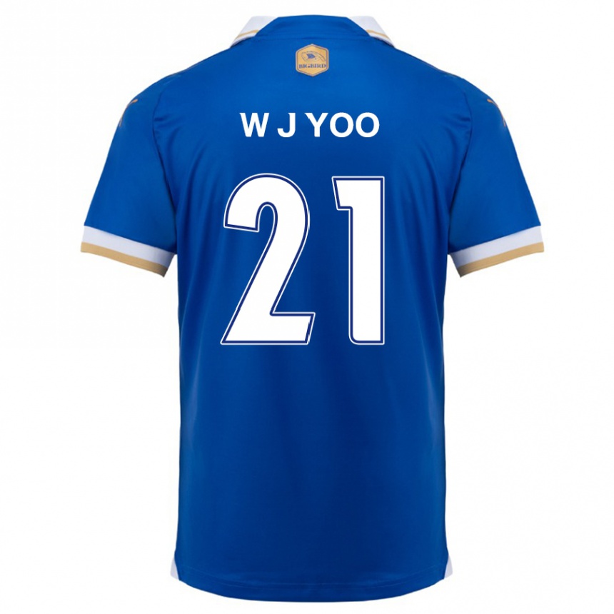 Kids Football Jin-Wook Yoo #21 Blue White Home Jersey 2024/25 T-Shirt Australia