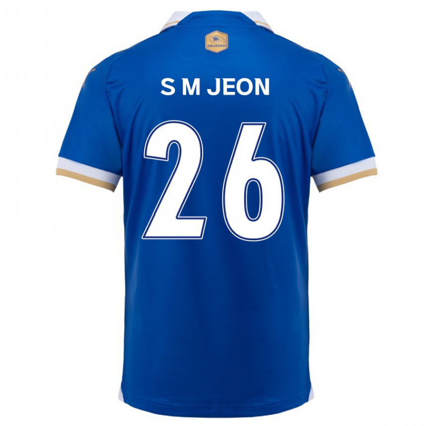 Kids Football Min-Seung Jeon #26 Blue White Home Jersey 2024/25 T-Shirt Australia