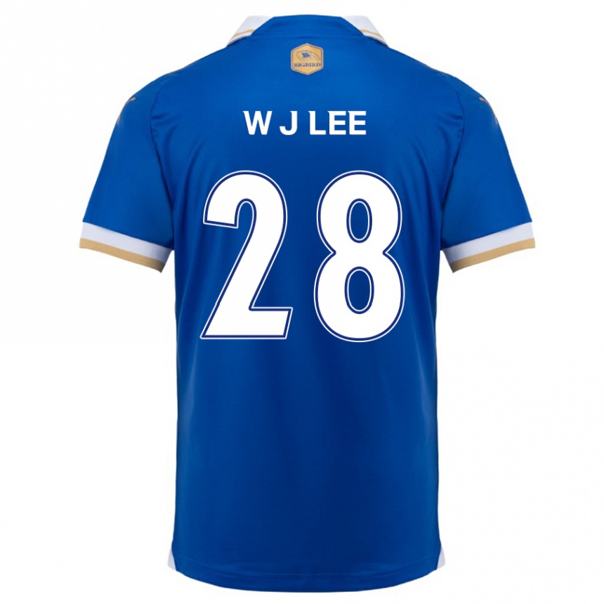 Kids Football Jun-Woo Lee #28 Blue White Home Jersey 2024/25 T-Shirt Australia