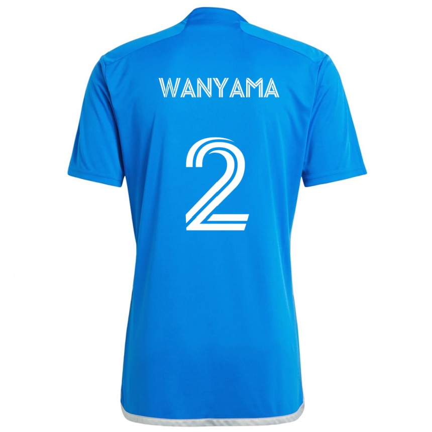 Kids Football Victor Wanyama #2 Blue White Home Jersey 2024/25 T-Shirt Australia