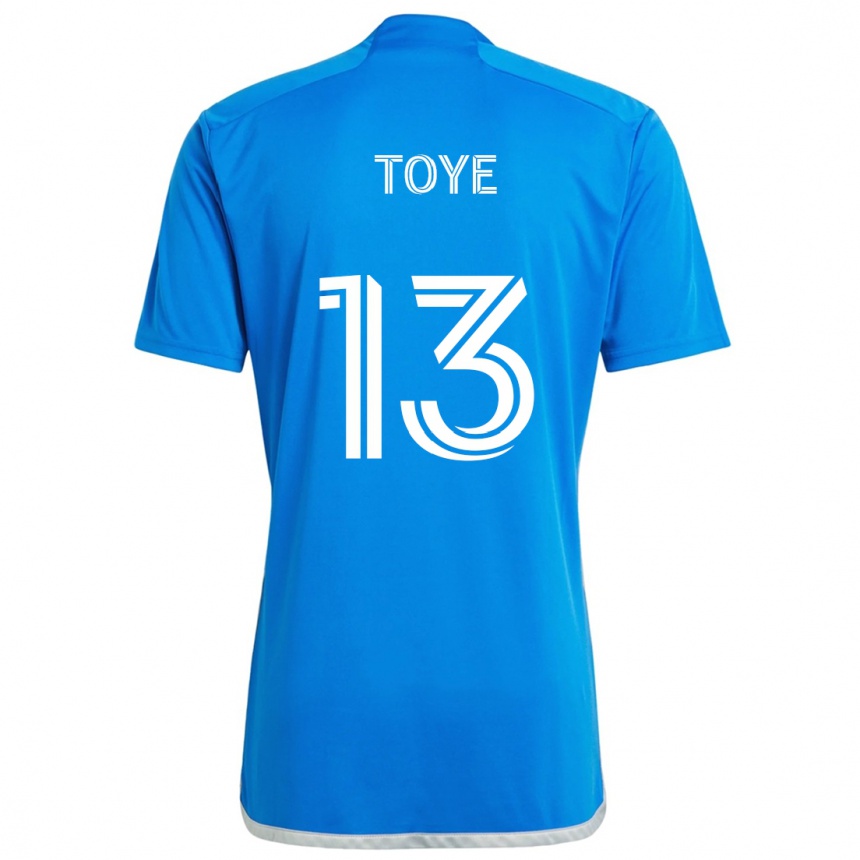 Kids Football Mason Toye #13 Blue White Home Jersey 2024/25 T-Shirt Australia