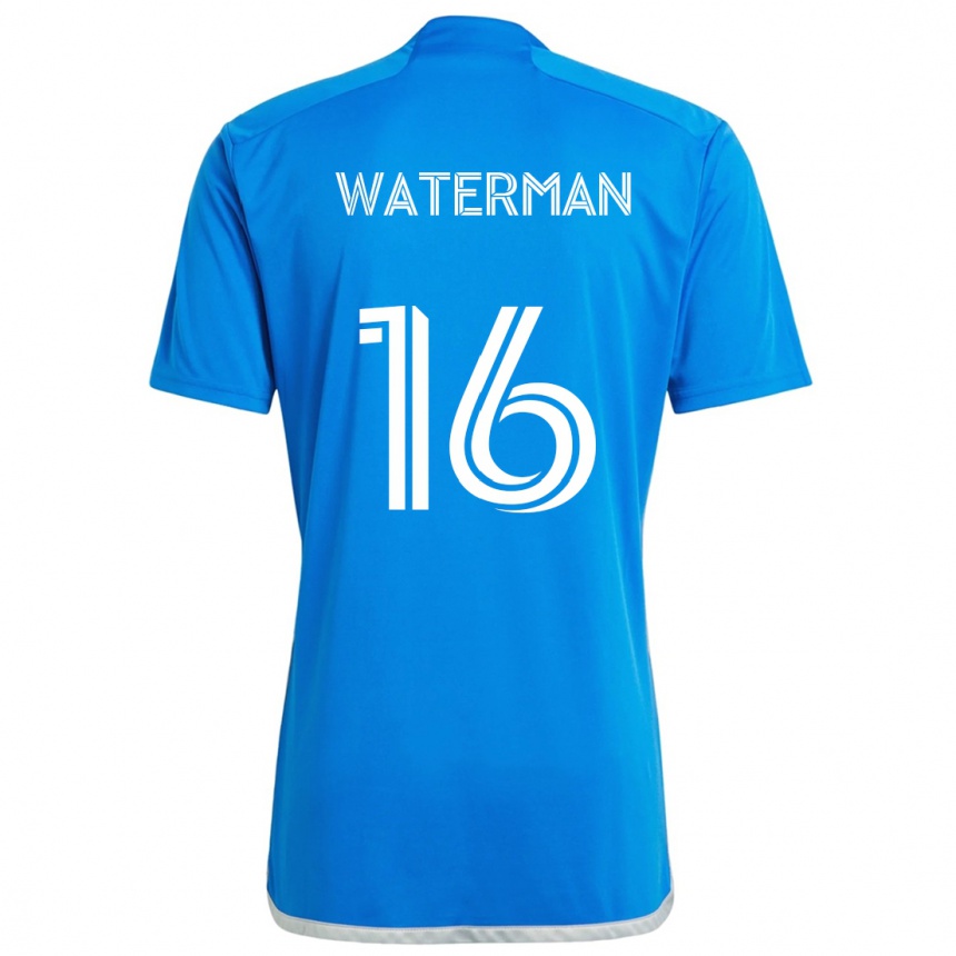 Kids Football Joel Waterman #16 Blue White Home Jersey 2024/25 T-Shirt Australia