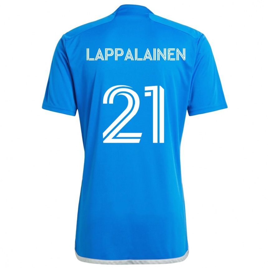 Kids Football Lassi Lappalainen #21 Blue White Home Jersey 2024/25 T-Shirt Australia