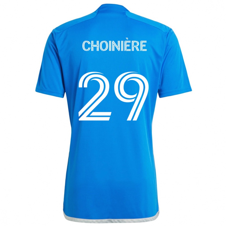 Kids Football Mathieu Choinière #29 Blue White Home Jersey 2024/25 T-Shirt Australia