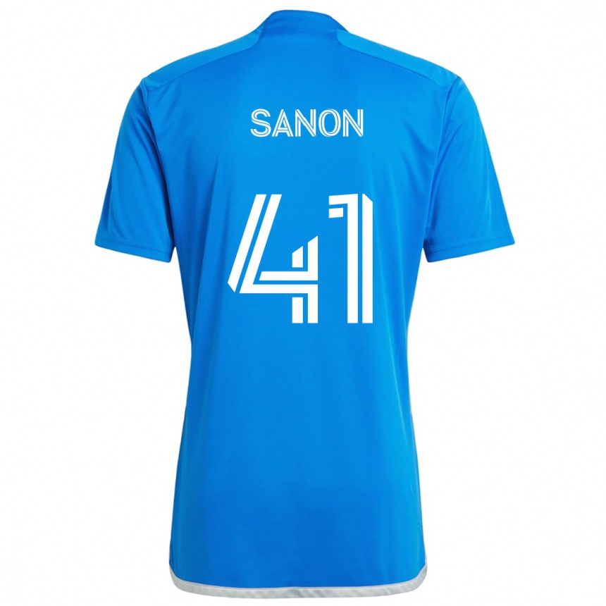 Kids Football Jérémy Sanon #41 Blue White Home Jersey 2024/25 T-Shirt Australia