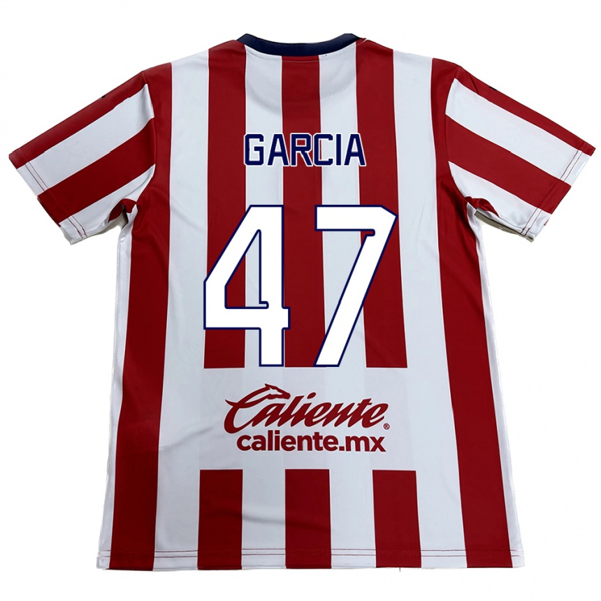 Kids Football Gael García #47 Red White Home Jersey 2024/25 T-Shirt Australia