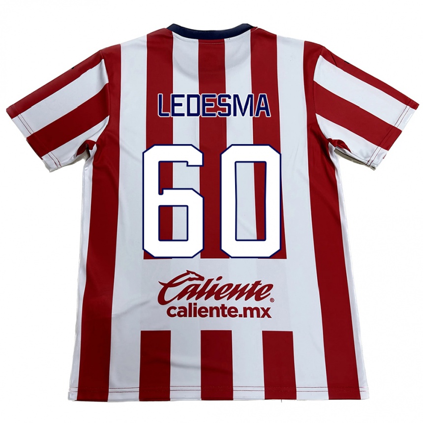 Kids Football Luis Ledesma #60 Red White Home Jersey 2024/25 T-Shirt Australia