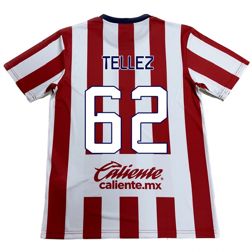 Kids Football Brandon Téllez #62 Red White Home Jersey 2024/25 T-Shirt Australia