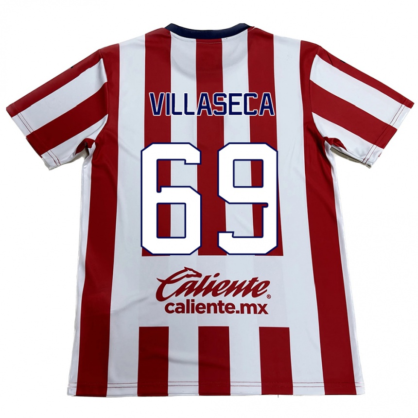 Kids Football Daniel Villaseca #69 Red White Home Jersey 2024/25 T-Shirt Australia