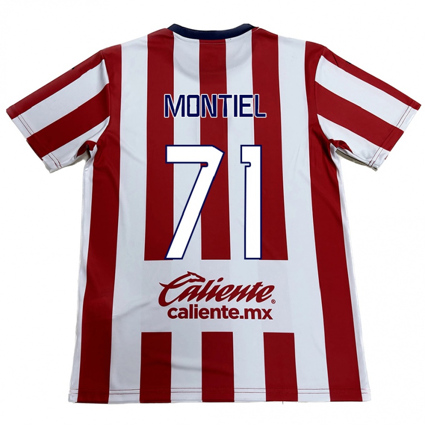 Kids Football Erick Montiel #71 Red White Home Jersey 2024/25 T-Shirt Australia