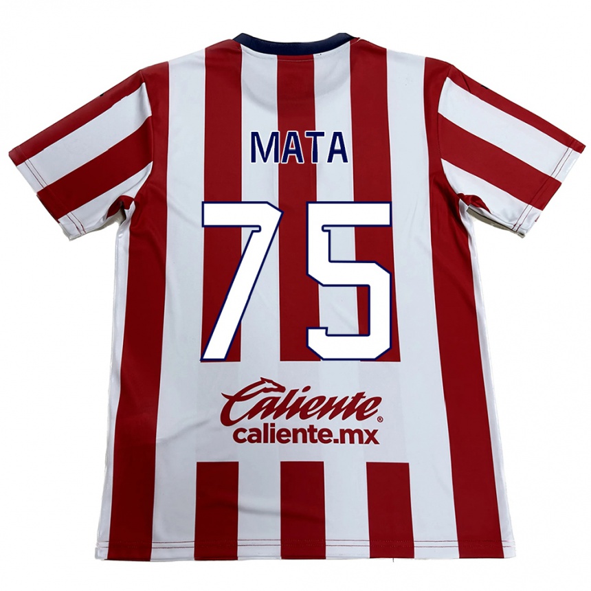 Kids Football Hugo Mata #75 Red White Home Jersey 2024/25 T-Shirt Australia