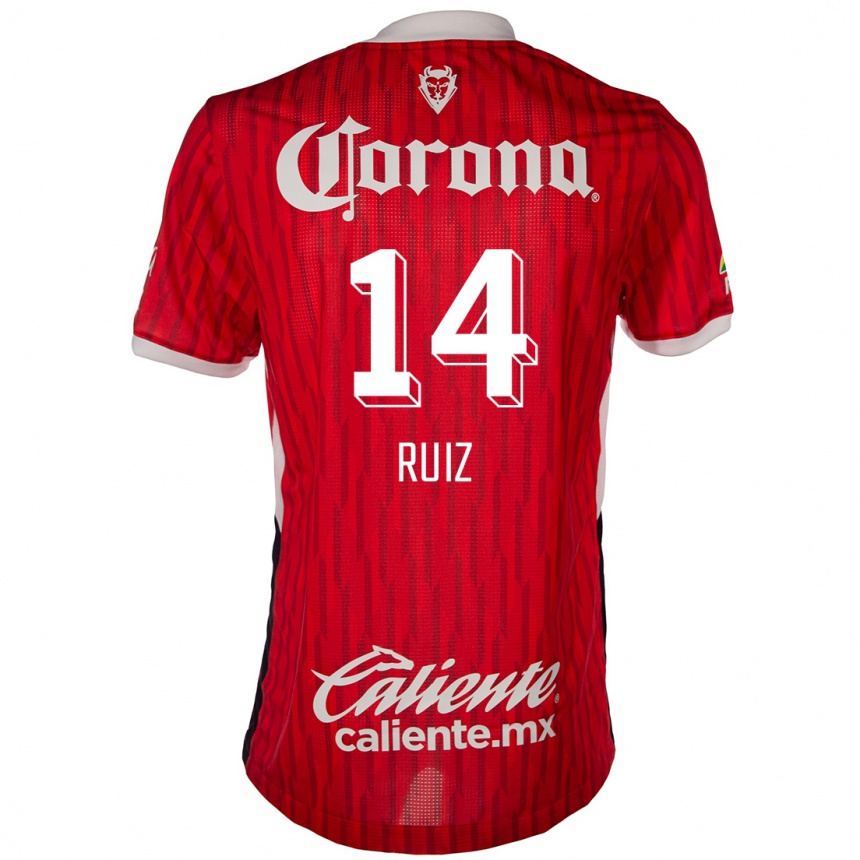 Kids Football Marcel Ruiz #14 Red White Home Jersey 2024/25 T-Shirt Australia