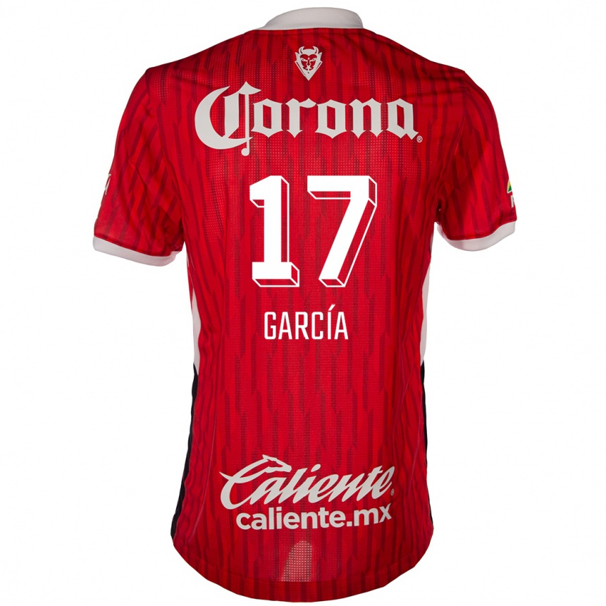 Kids Football Brian García #17 Red White Home Jersey 2024/25 T-Shirt Australia