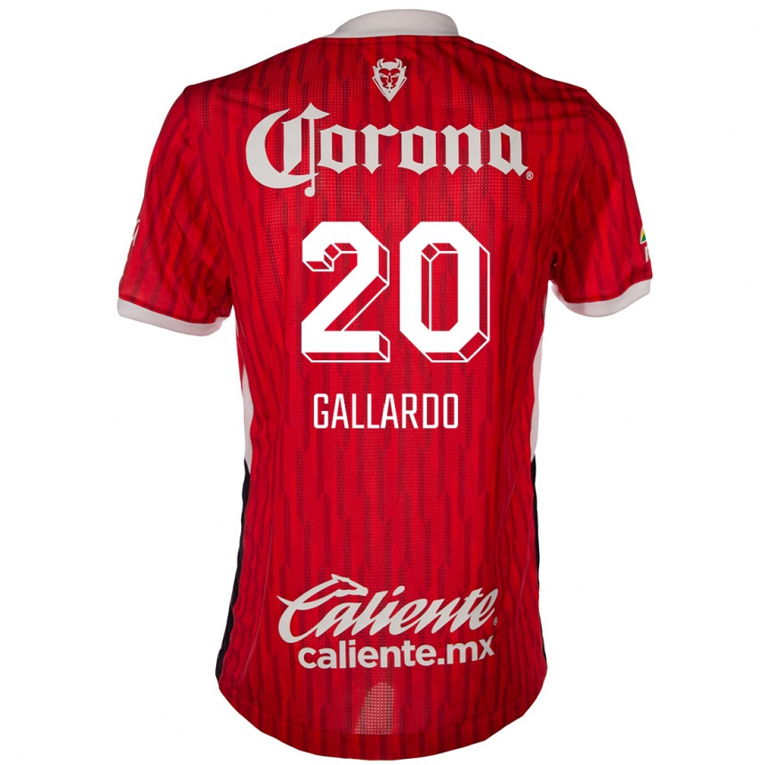 Kids Football Jesús Gallardo #20 Red White Home Jersey 2024/25 T-Shirt Australia