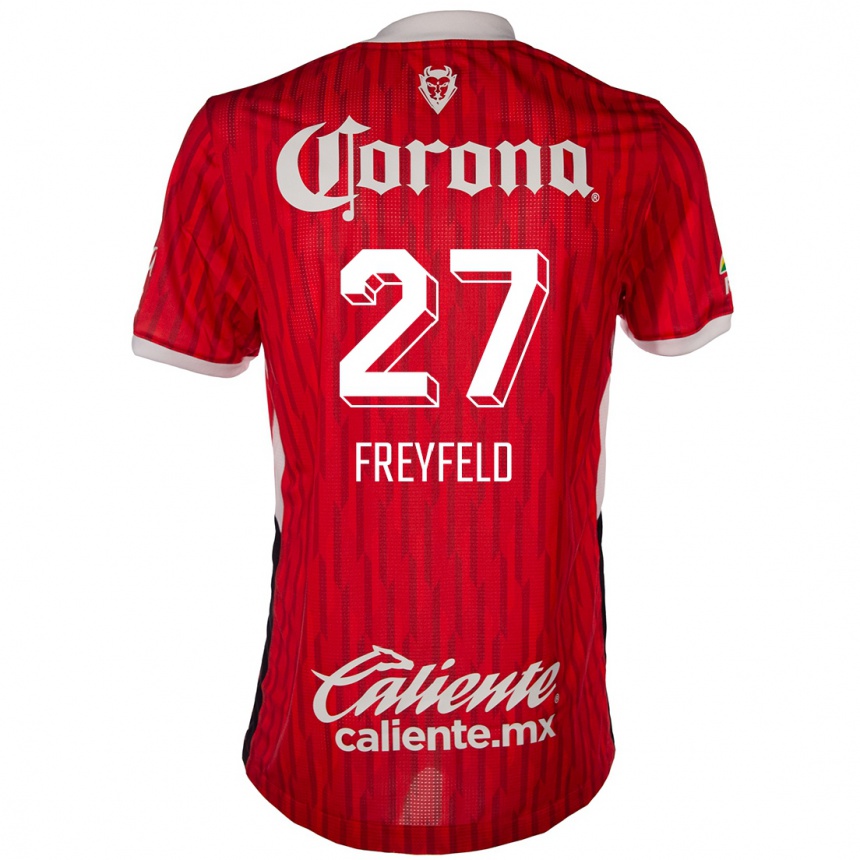 Kids Football Emiliano Freyfeld #27 Red White Home Jersey 2024/25 T-Shirt Australia