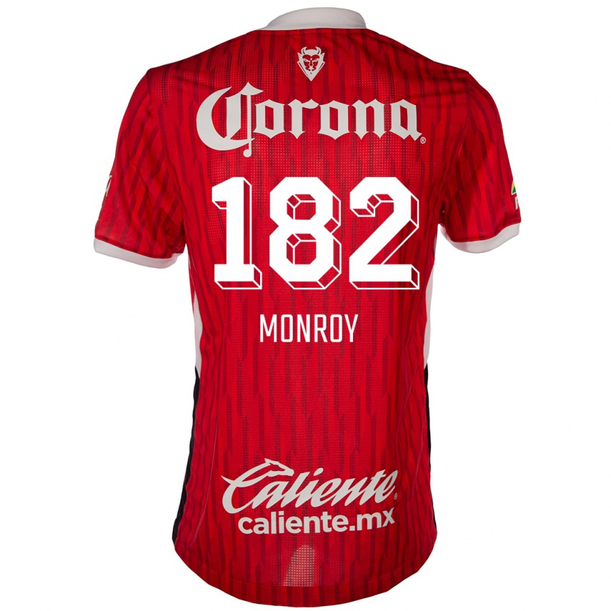 Kids Football Brayan Monroy #182 Red White Home Jersey 2024/25 T-Shirt Australia