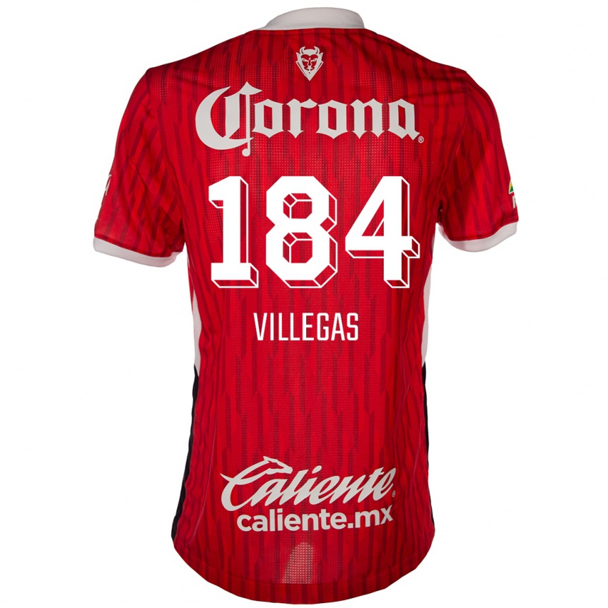 Kids Football Abraham Villegas #184 Red White Home Jersey 2024/25 T-Shirt Australia