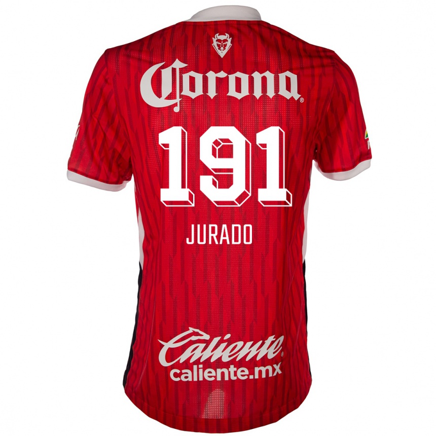 Kids Football Pablo Jurado #191 Red White Home Jersey 2024/25 T-Shirt Australia