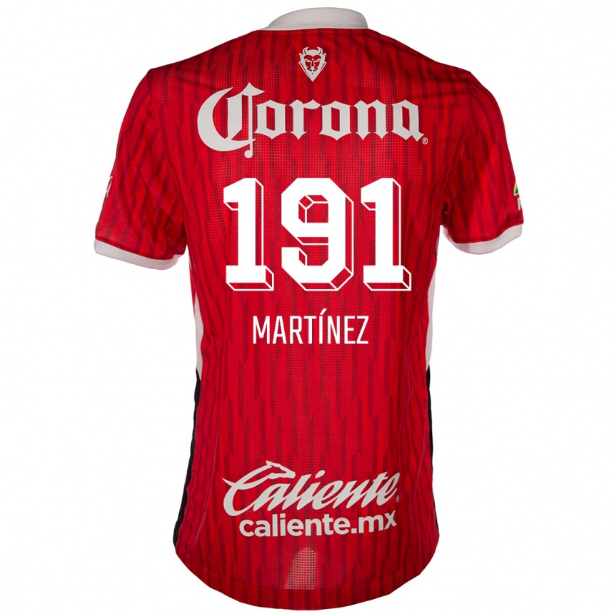 Kids Football Kevin Martínez #191 Red White Home Jersey 2024/25 T-Shirt Australia