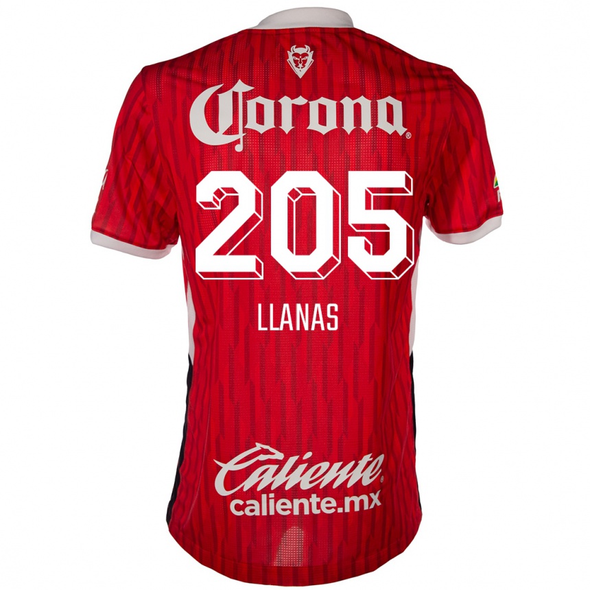 Kids Football Emmanuel Llanas #205 Red White Home Jersey 2024/25 T-Shirt Australia