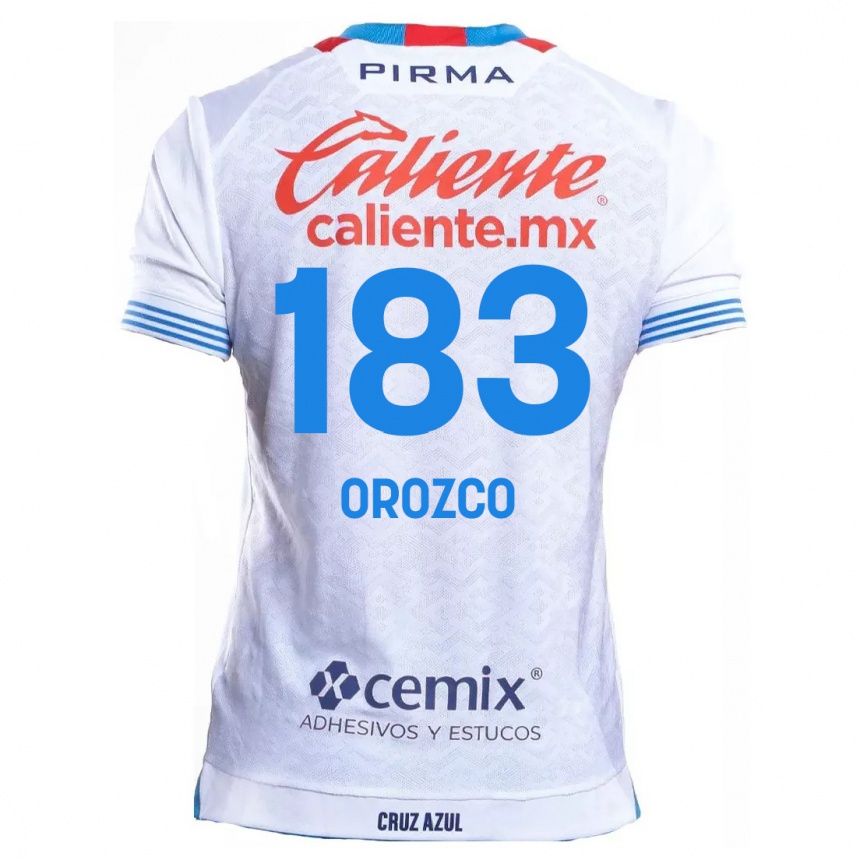 Kids Football Fabrizzio Orozco #183 White Blue Away Jersey 2024/25 T-Shirt Australia