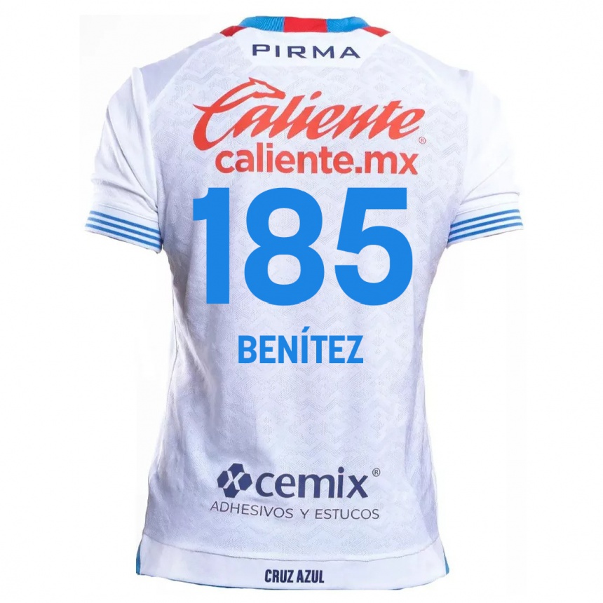 Kids Football Cristopher Benítez #185 White Blue Away Jersey 2024/25 T-Shirt Australia